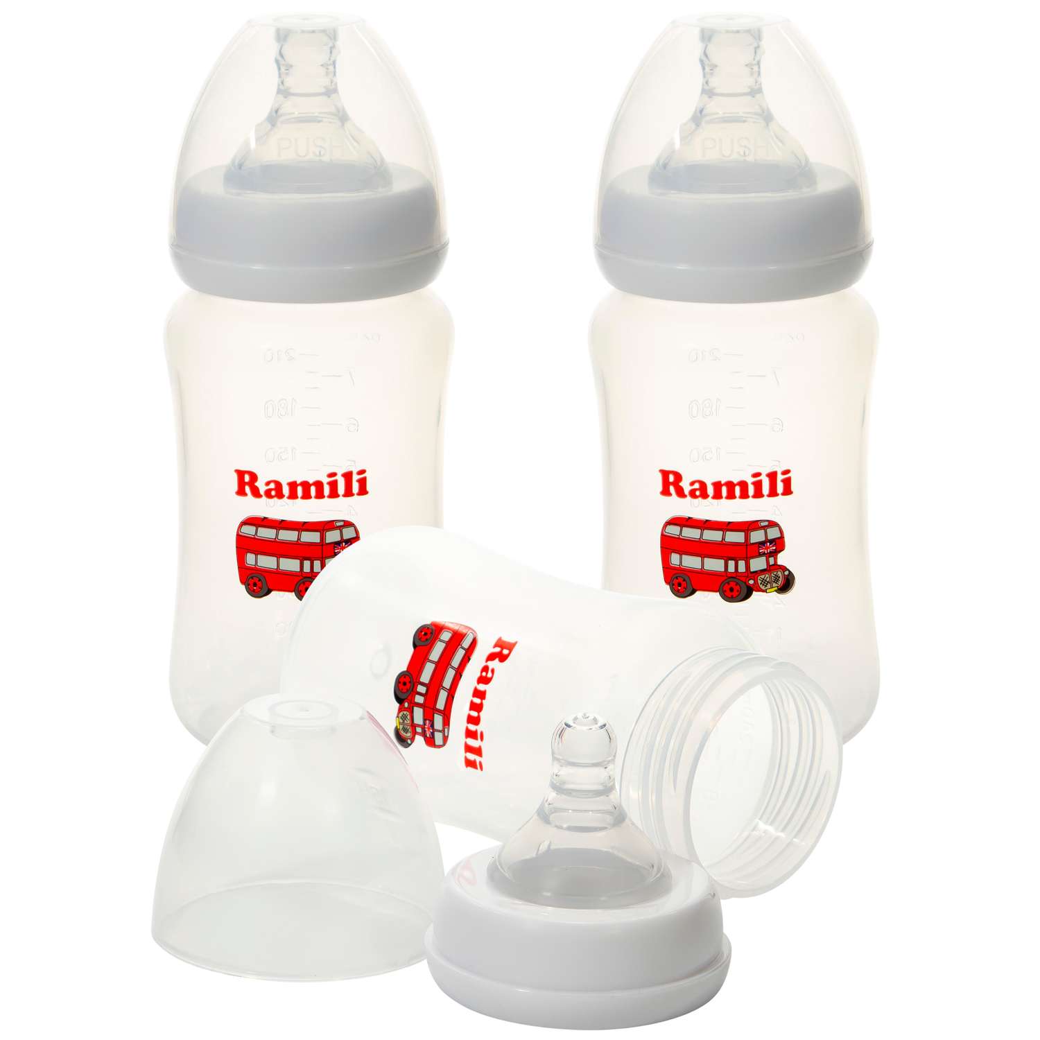 Три бутылочки Ramili противоколиковые 240MLX3 - фото 2