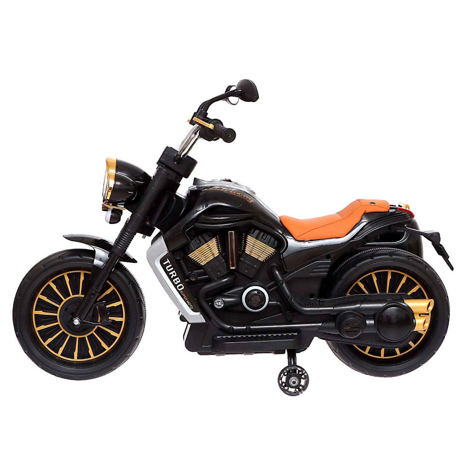 Электромобиль Sima-Land «Мотоцикл Чоппер» с коляской EVA цвет чёрный - фото 5