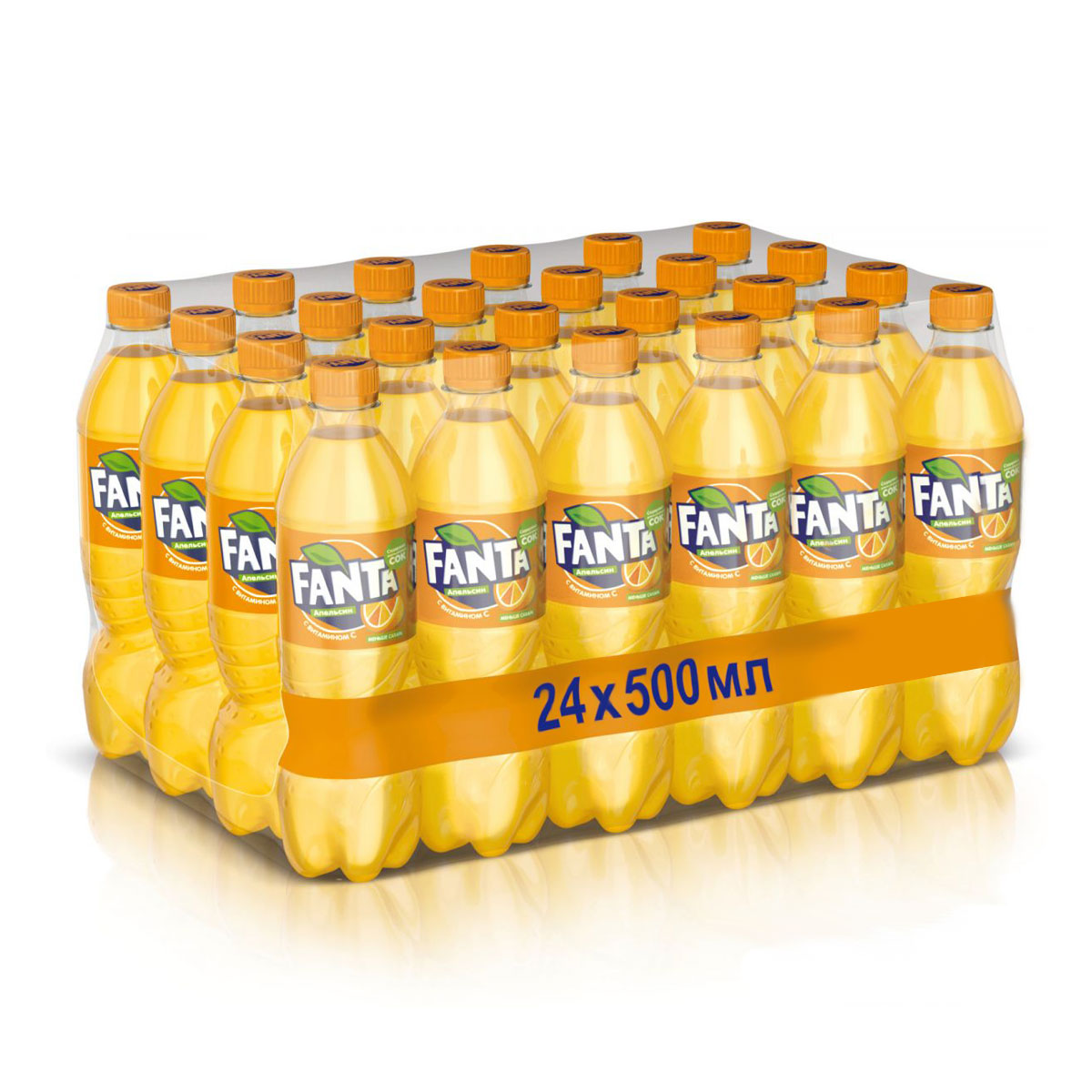 Напиток газированный Fanta апельсин 24 шт х 0.5 л купить по цене 999 ₽ в  интернет-магазине Детский мир