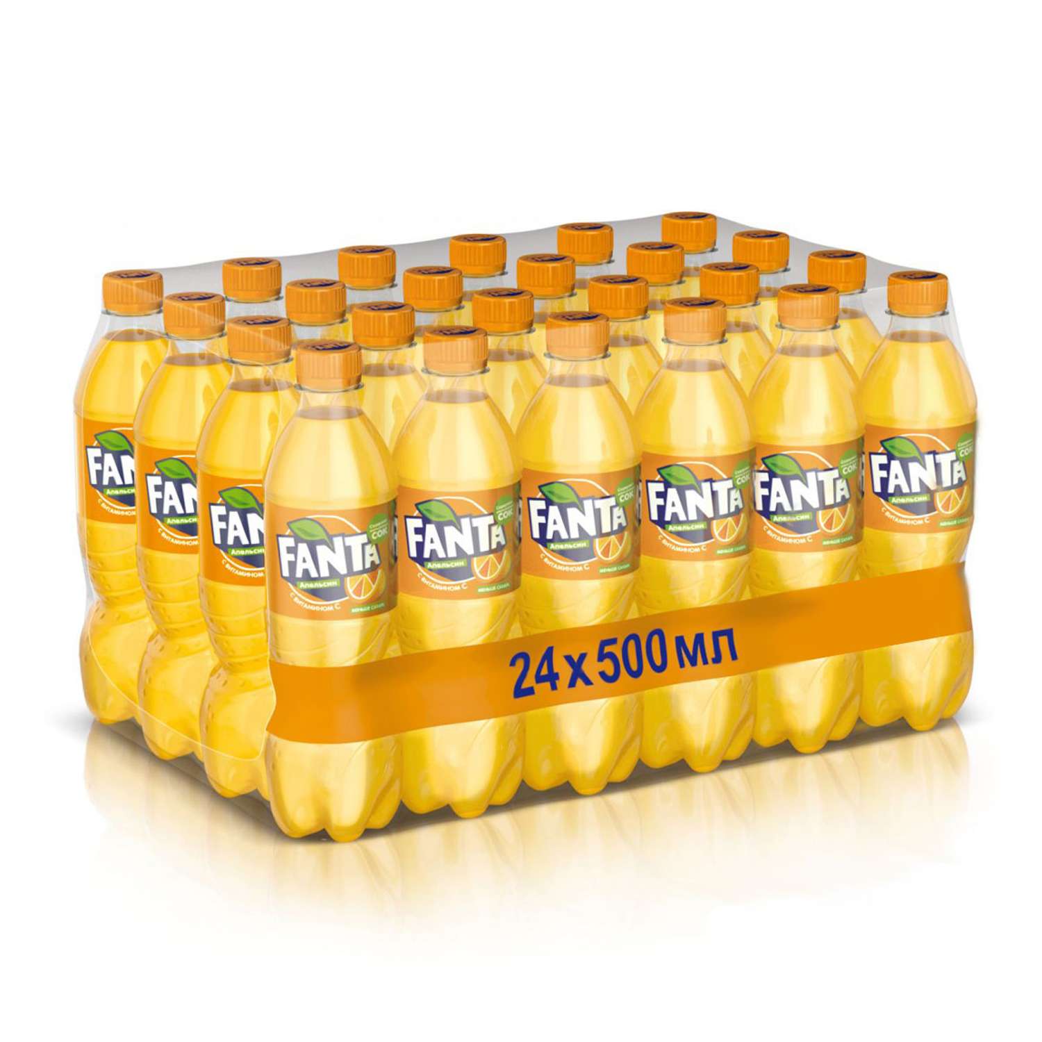 Напиток газированный Fanta апельсин 24 шт х 0.5 л - фото 1