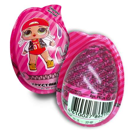 Яйцо L.O.L. Surprise! с хрустящими шариками и кремом 15г +игрушка в непрозрачной упаковке (Сюрприз) в ассортименте
