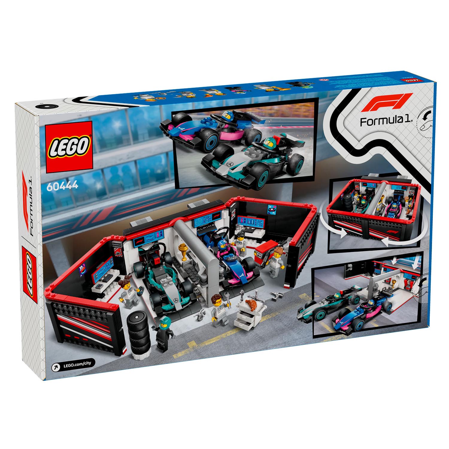 Конструктор детский LEGO City Гараж F1 машины Mercedes-AMG и Alpine - фото 12