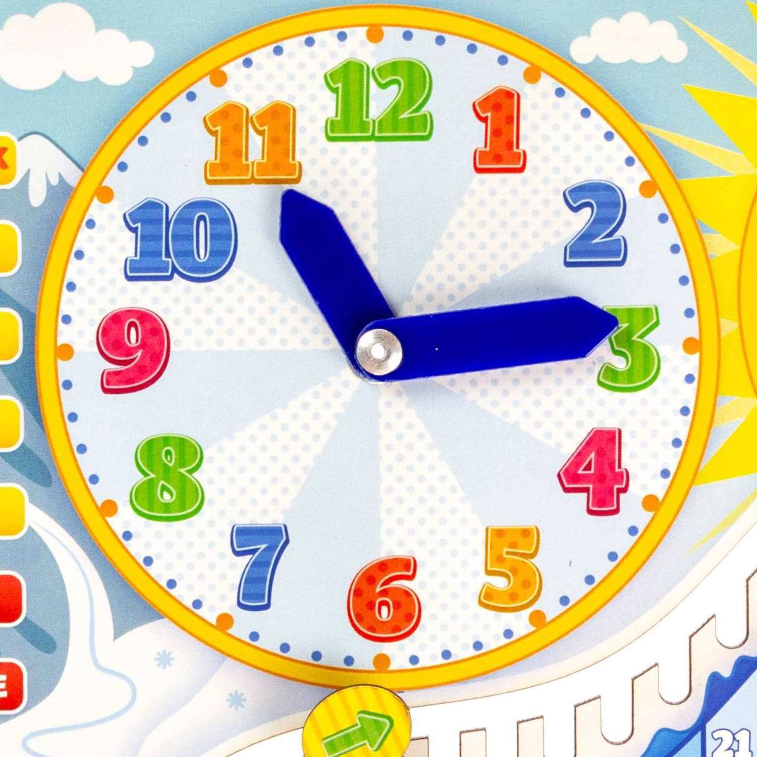 Бизиборд WOODLANDTOYS Обучающие часы-календарь. Увлечения 094106 - фото 6