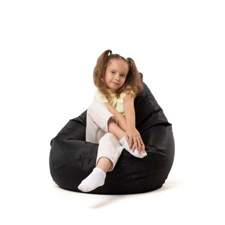 Кресло мешок груша PUFFGARDEN XL черный оксфорд со съемным чехлом