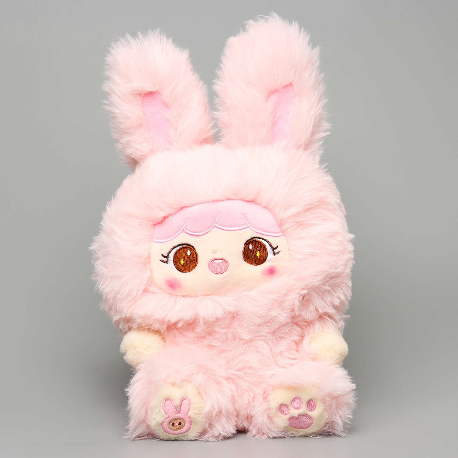 Мягкая игрушка Sima-Land «Кукла» в костюме зайки 30 см цвет розовый - фото 1