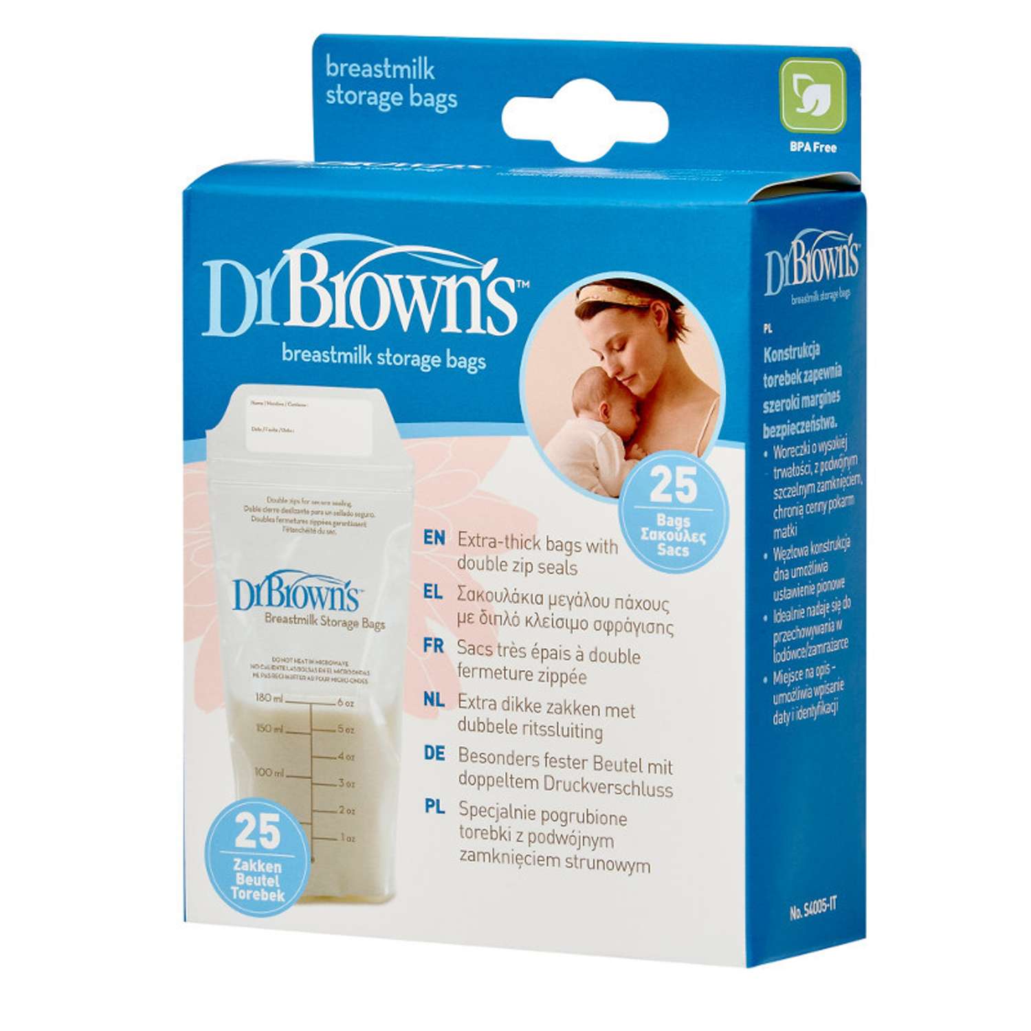 Пакеты для хранения грудного молока Dr Brown's 25шт S4005 - фото 2