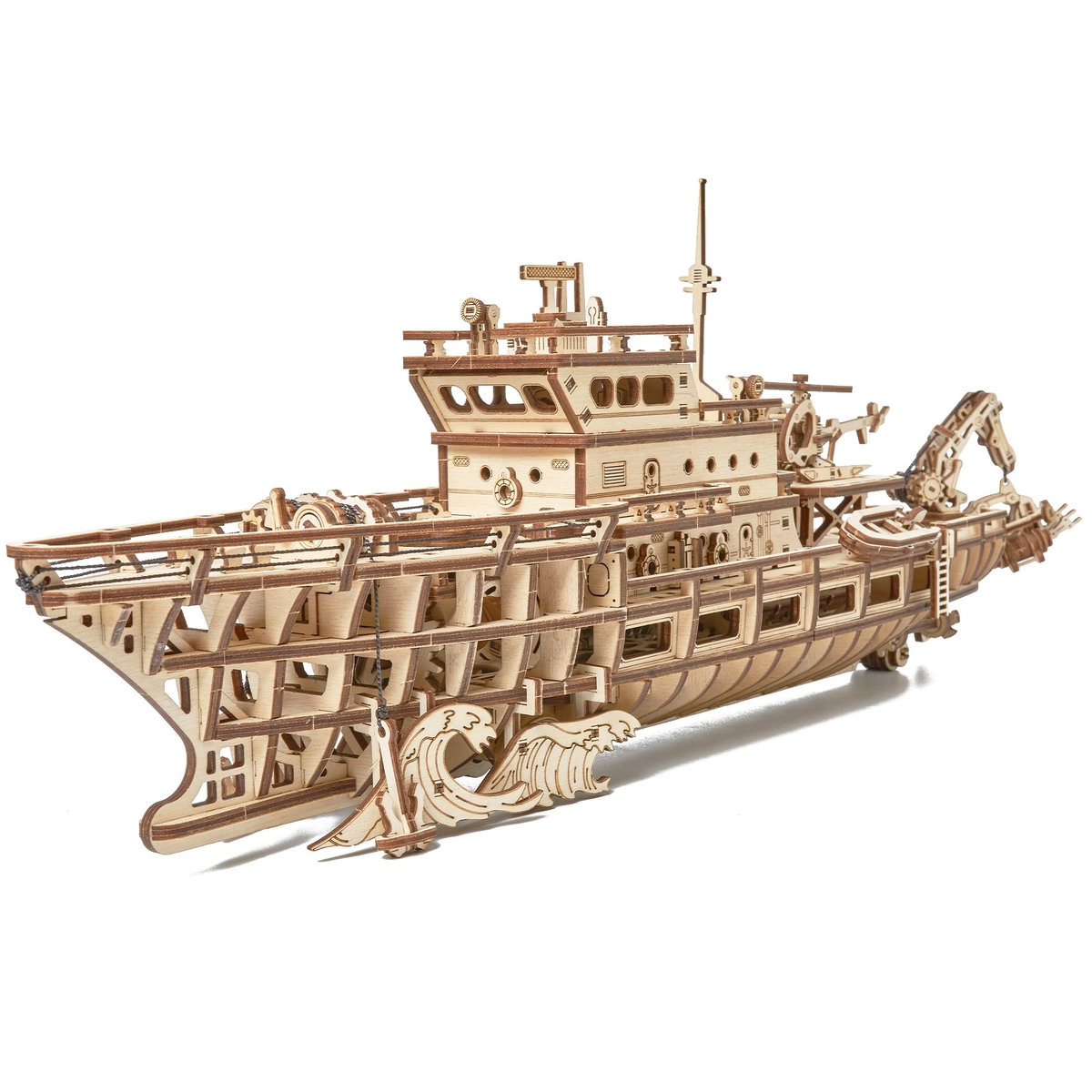 Сборная модель Wood Trick Исследовательская Яхта. Корабль - фото 1