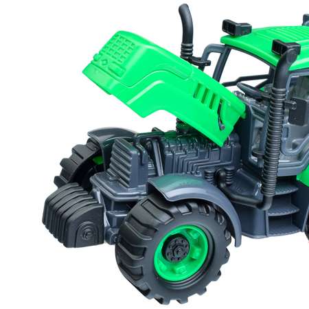 Трактор игрушечный Полесье Прогресс с прицепом инерционный