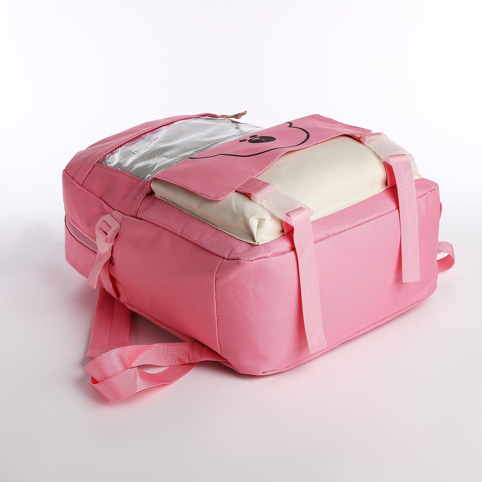 Школьный набор Sima-Land Рюкзак на молнии шопер сумка пенал мешочек для монет - фото 4