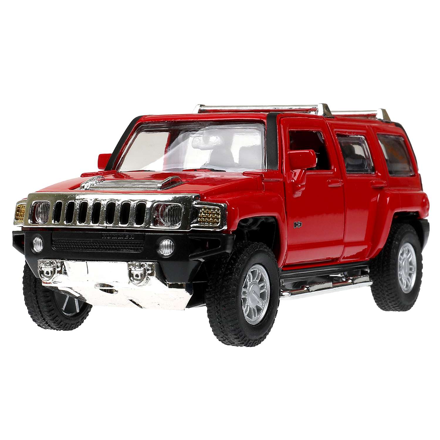 Автомобиль Технопарк Hummer H3 красный 380129 - фото 3