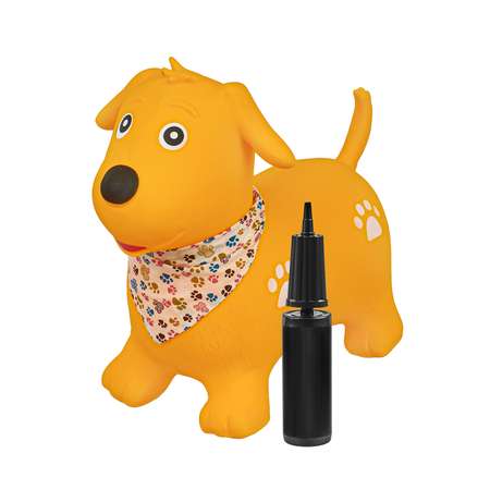 Прыгун надувной LAKO SPORT Желтая собака Гаф в комплекте с насосом