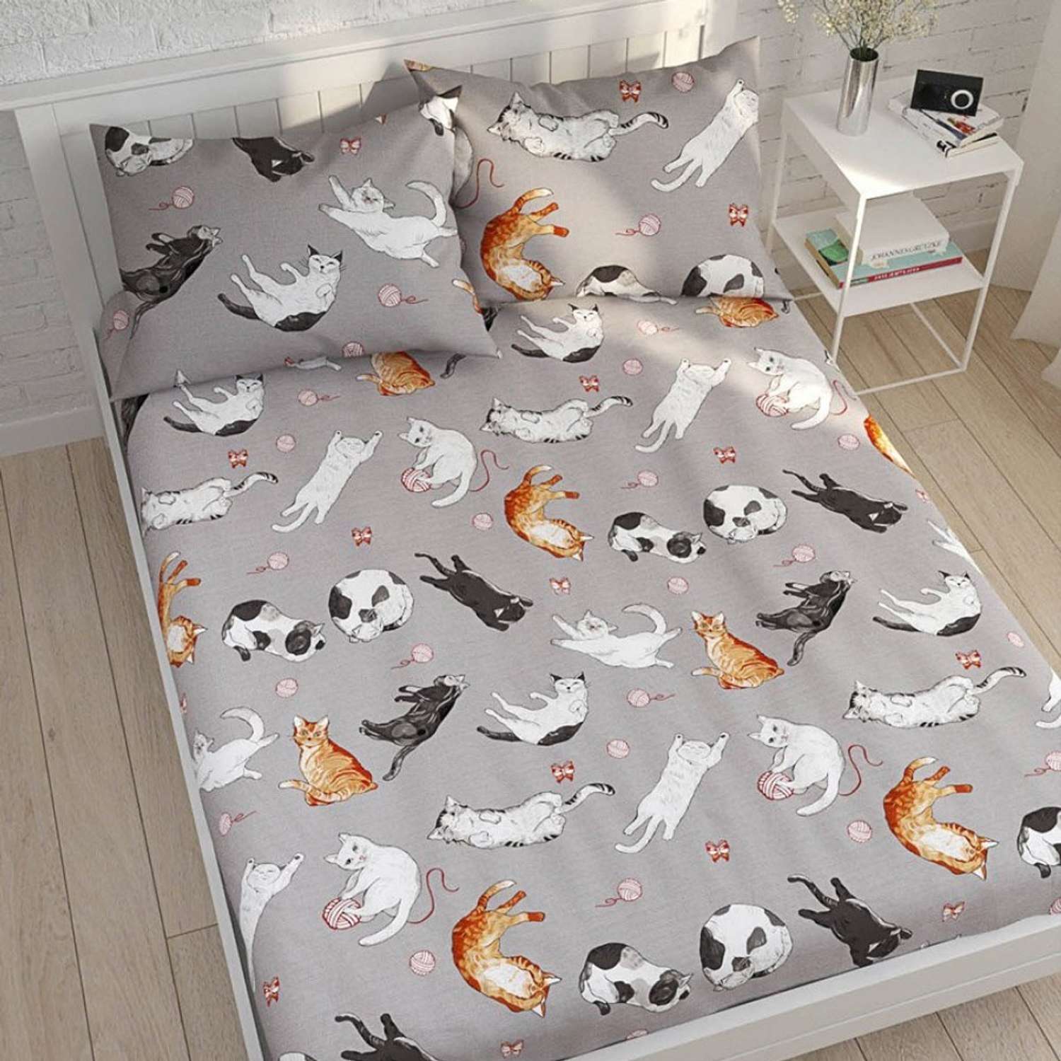 Комплект постельного белья Anna Maria Сказка Kitties полутороспальный - фото 2