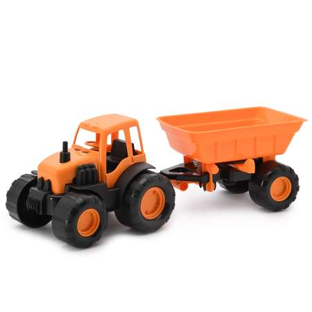 Трактор с прицепом Zebratoys Active Оранжевый