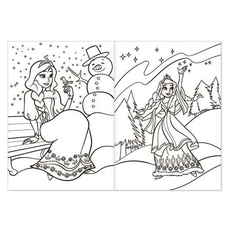 Раскраска Буква-ленд Снежная принцесса Буква-ленд