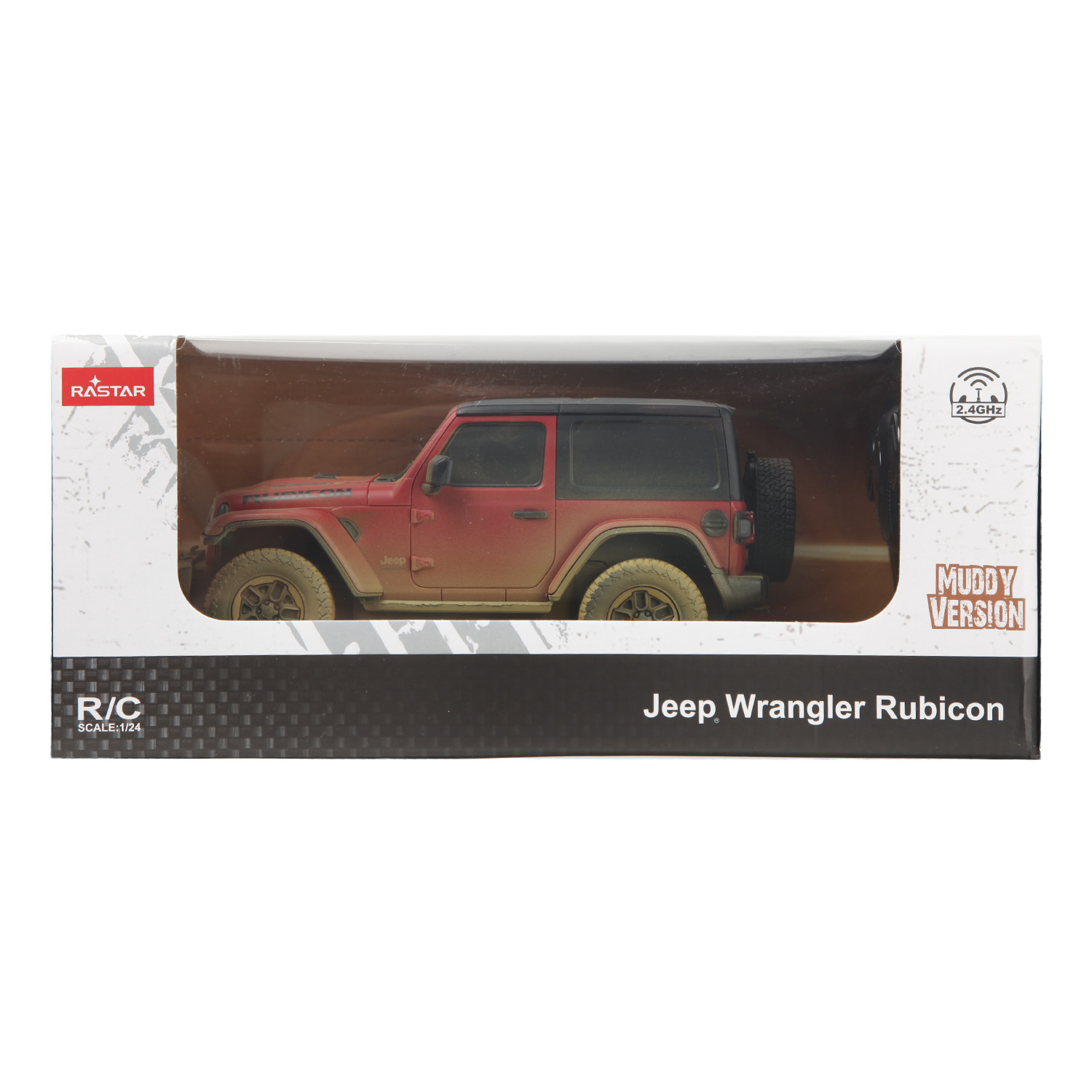 Машина Rastar РУ 1:24 Jeep Wrangler Rubicon Muddy 79500M купить по цене 999  ₽ в интернет-магазине Детский мир