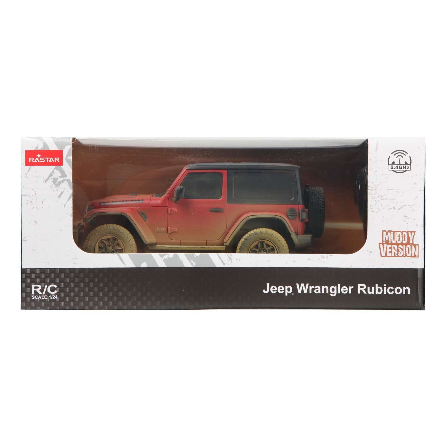 Машина Rastar РУ 1:24 Jeep Wrangler Rubicon Muddy 79500M - фото 2