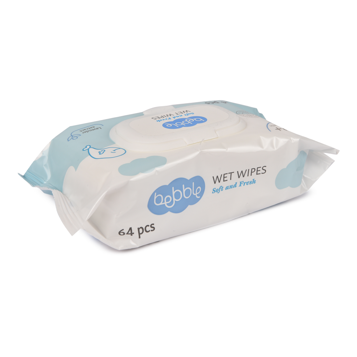 Салфетки влажные Bebble Wet Wipes детские с клипом-крышкой 64шт 304390 - фото 2