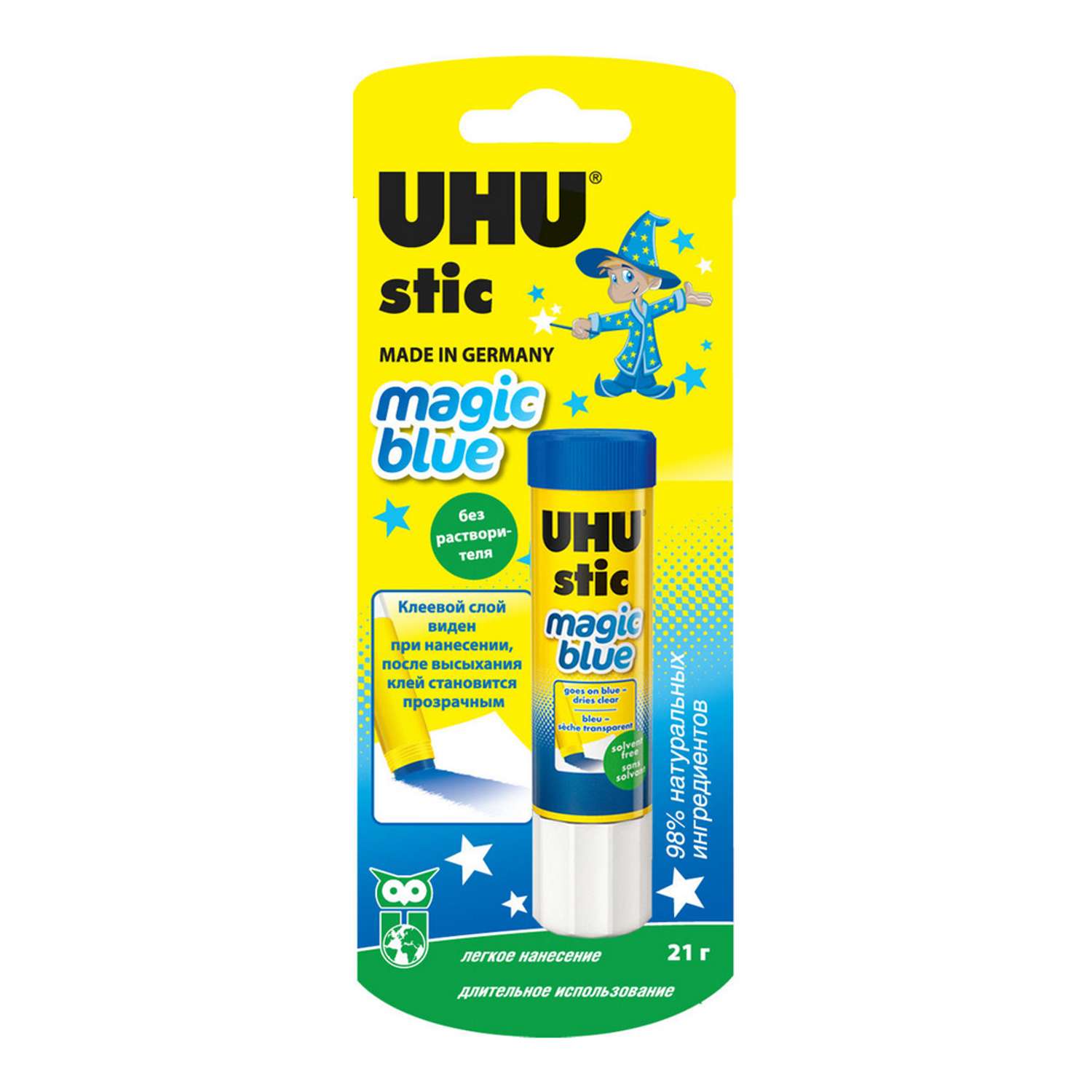 Клей-карандаш UHU Stic magic цвет синий 21 г. 00080/B - фото 2