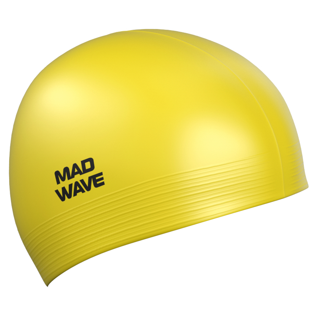 Шапочка для плавания латексная Mad Wave Solid M0565 01 0 06W желтая - фото 1