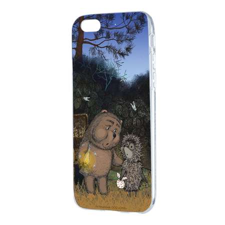 Силиконовый чехол Mcover для смартфона Apple iPhone 6S Союзмультфильм Ежик в тумане и медвежонок