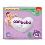 Подгузники Canbebe размер 4 7-14 кг 60 шт