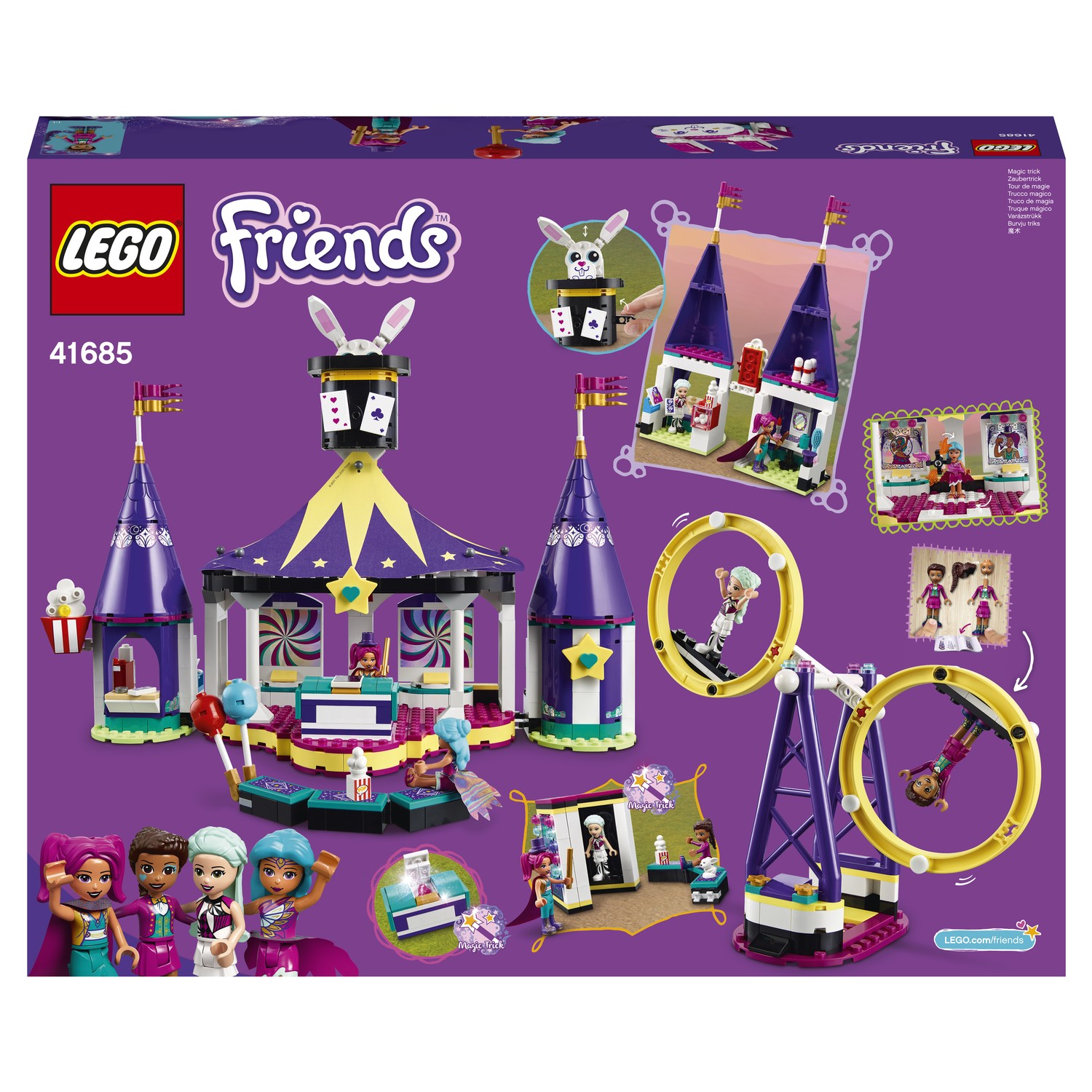 Конструктор LEGO Friends Американские горки на Волшебной ярмарке 41685  купить по цене 4999 ₽ в интернет-магазине Детский мир