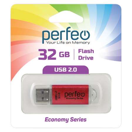 USB флешка Perfeo 32GB E01 Red economy series