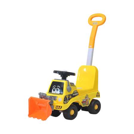 Детская каталка EVERFLO Bulldozer ЕС-912Р yellow c родительской ручкой