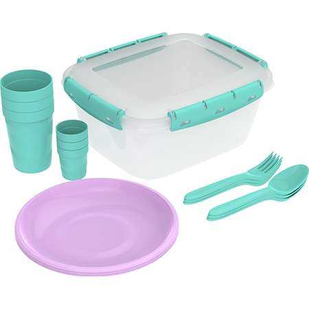 Набор посуды для пикника Альт-Пласт на 3 персоны из 16 предметов