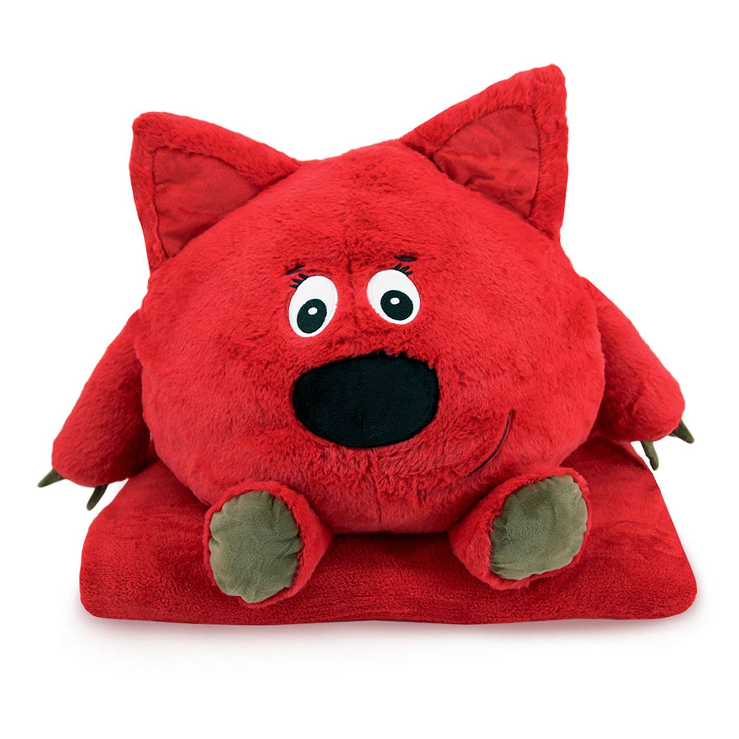 Мимимишки подушка игрушка плед HOUSEGURU красный - фото 1