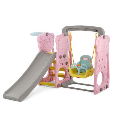 Детский игровой комплекс Happy Box JM-751B Bear розовый