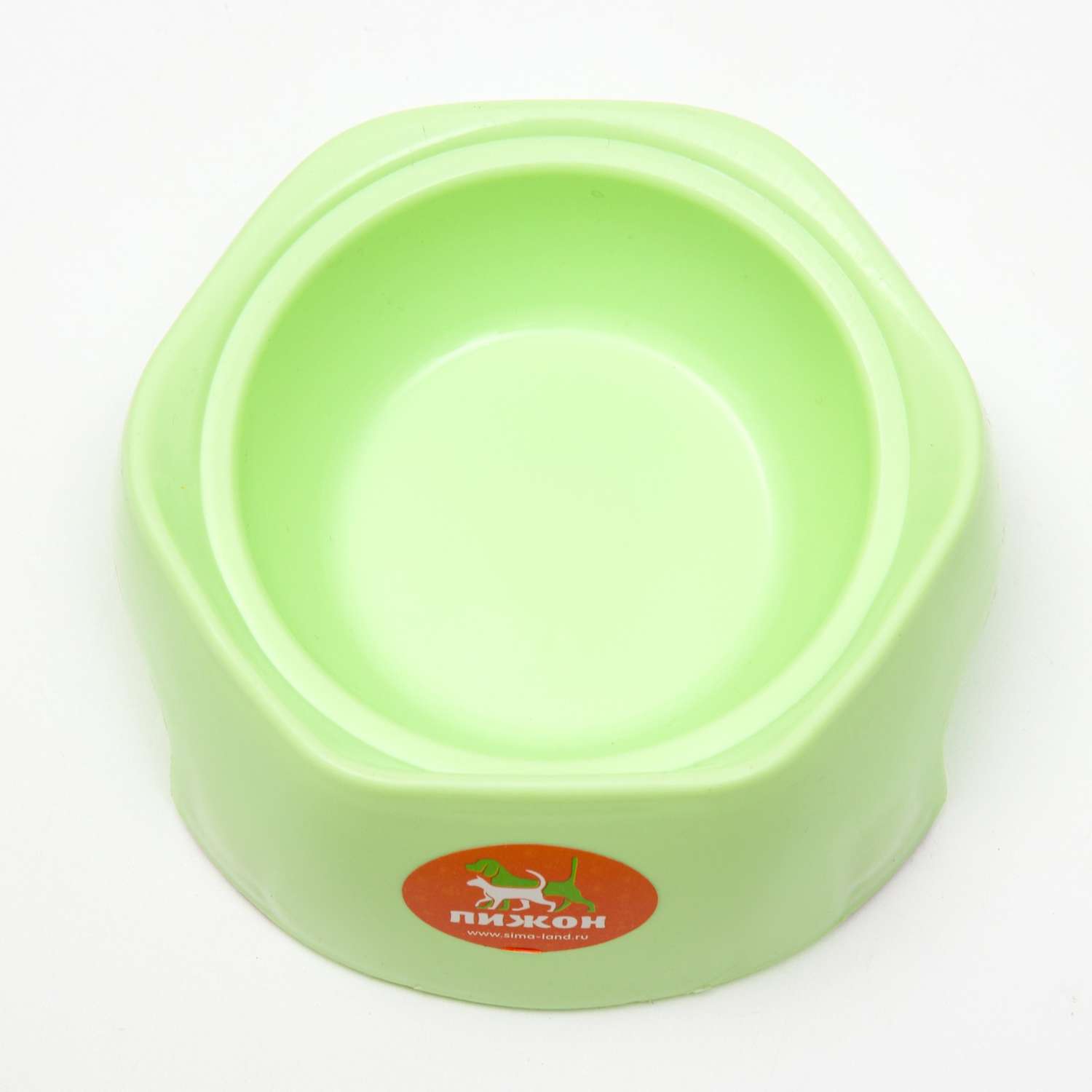 Миска Пижон пластиковая 15х15х7 см зелёная - фото 2