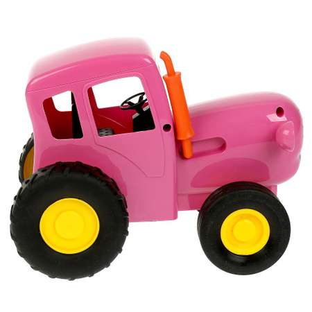 Машина на радиоуправлении ТЕХНОПАРК Синий трактор 20 см со звуком розовый