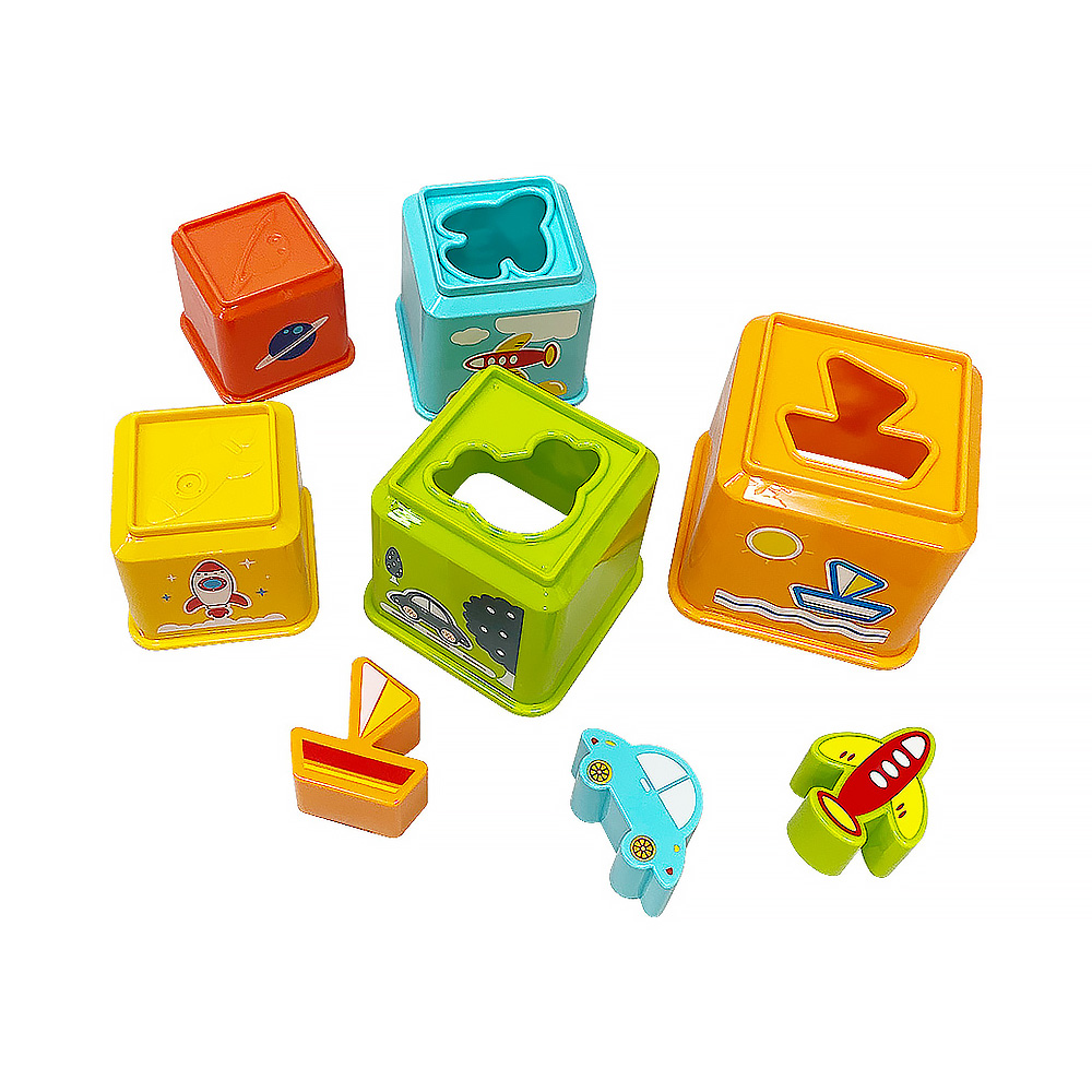 Развивающий игровой набор EVERFLO Stacking Blocks HS0399575 - фото 14