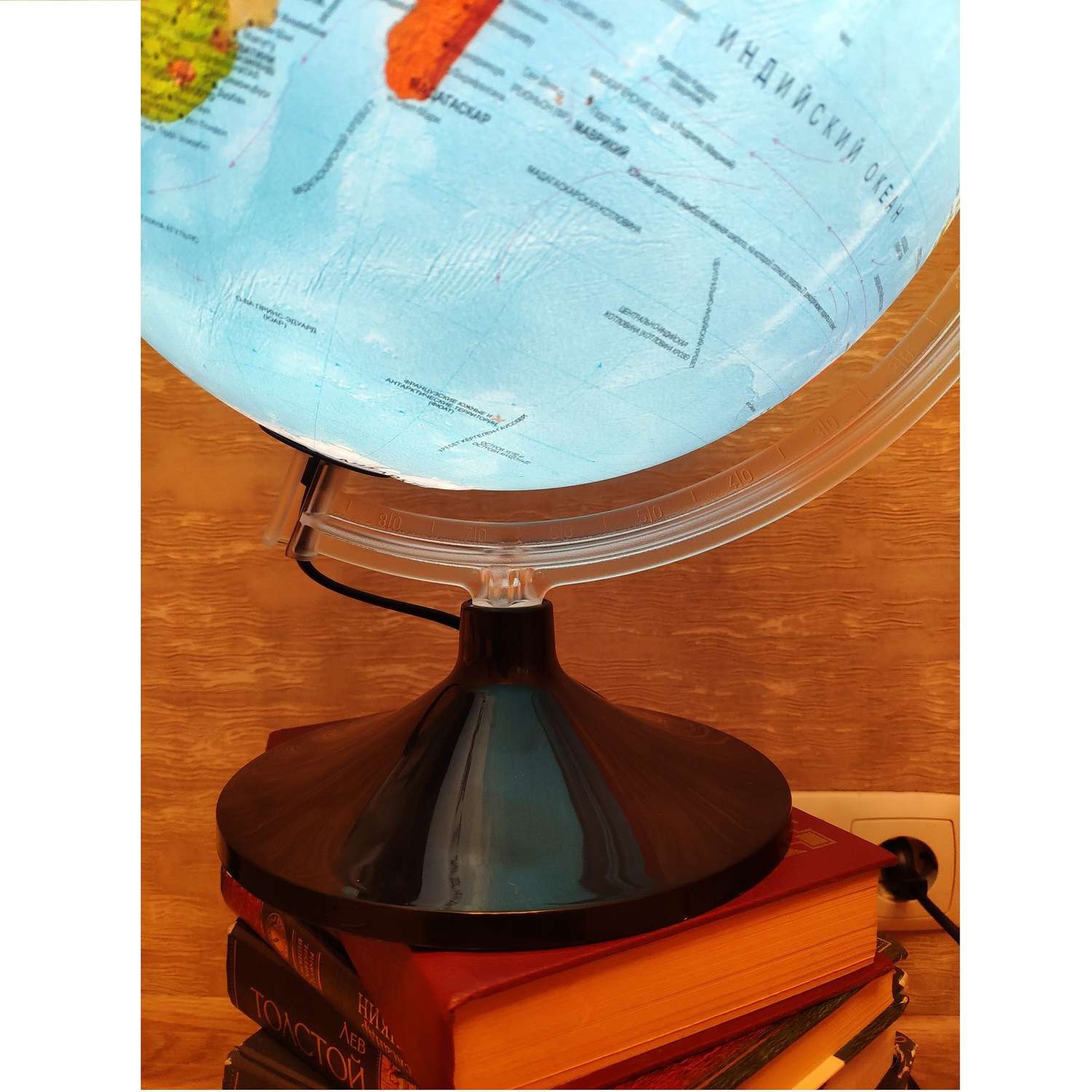 Глобус TECNODIDATTICA рельефный Uranio с LED-подсветкой 30см на русском языке - фото 6