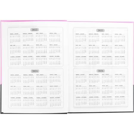Ежедневник недатированный Collezione Наброски на черно-розовом А5 80 листов