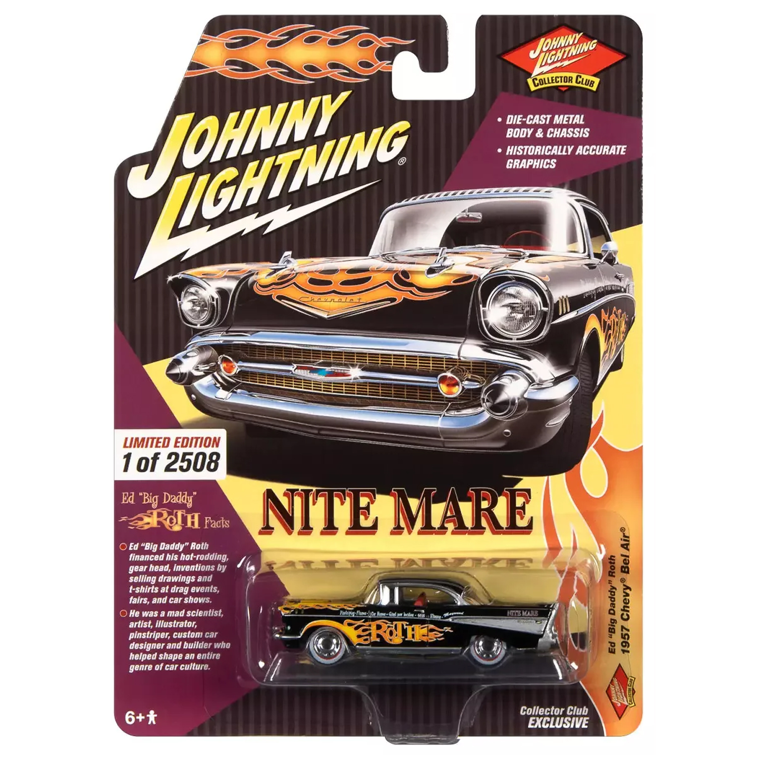 Автомобиль Johnny Lightning Chevy Bel Air 1:64 JLCC008 - фото 2
