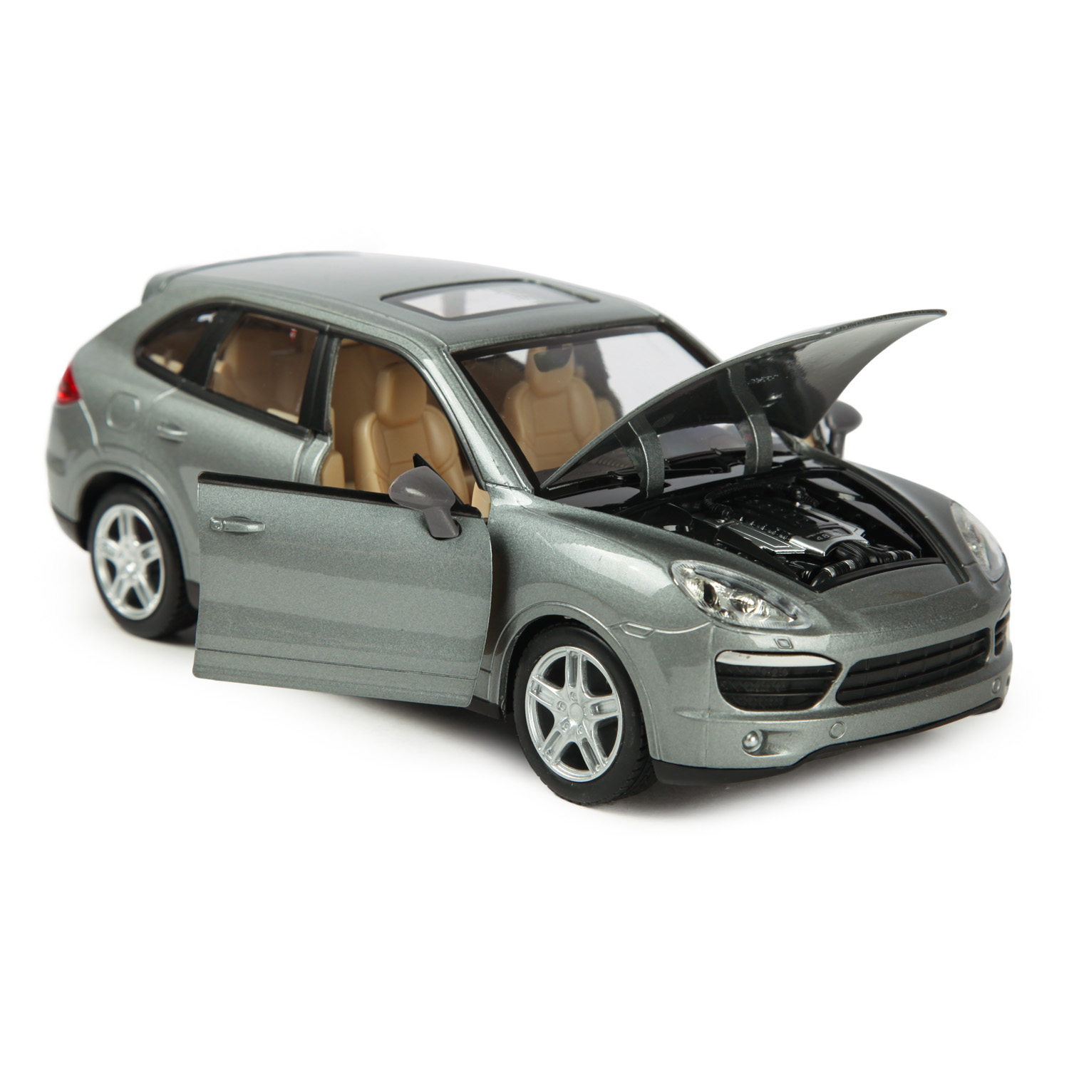 Машинка Mobicaro 1:24 Porsche Cayenne Серебристо-серая 68241A 68241A - фото 4