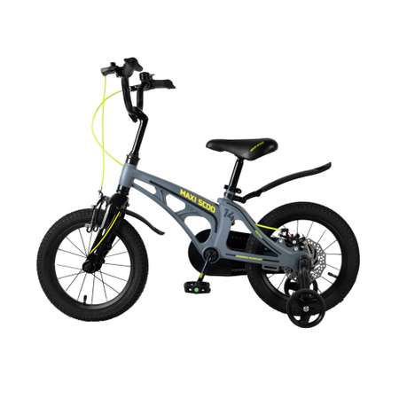 Детский двухколесный велосипед Maxiscoo Cosmic стандарт плюс 14 серый матовый