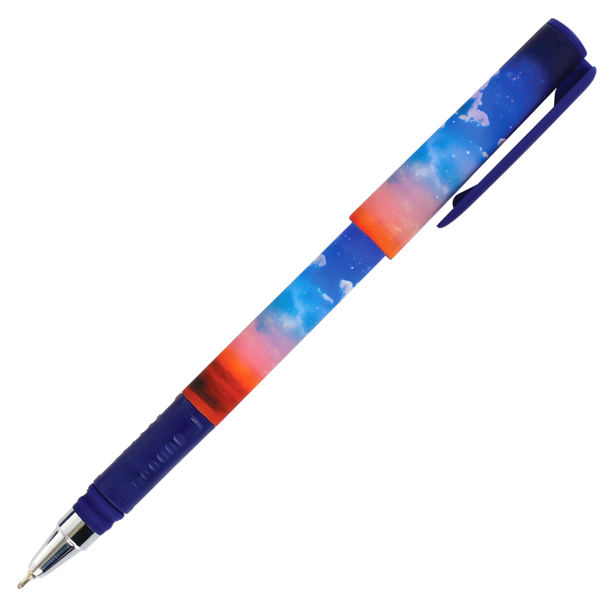 Ручка масляная Lorex Stationery Double Soft Sky Of Stars Sunset Синий LXOPDS-SS1 - фото 3