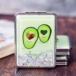 Зеркало карманное iLikeGift Love avocado baby love с увеличением