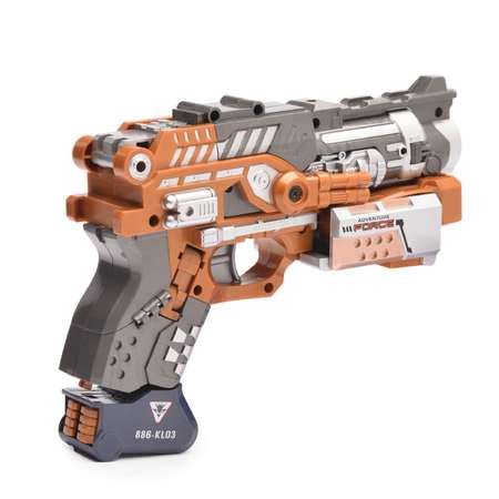 Пистолет-робот 2 в 1 Devik Toys Sliderс 6 мягкими патронами