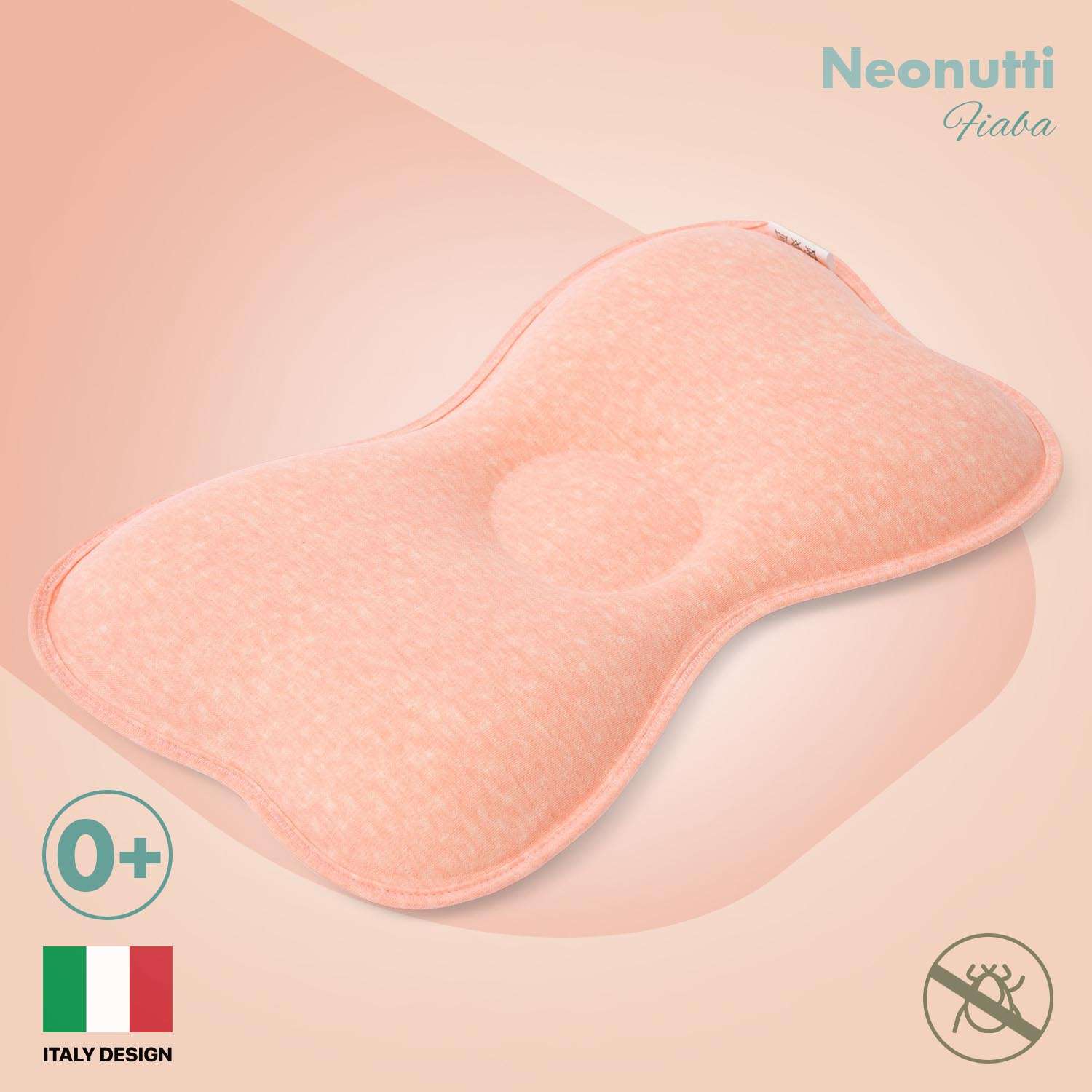 Подушка для новорожденного Nuovita Neonutti Fiaba Dipinto Розовая - фото 2