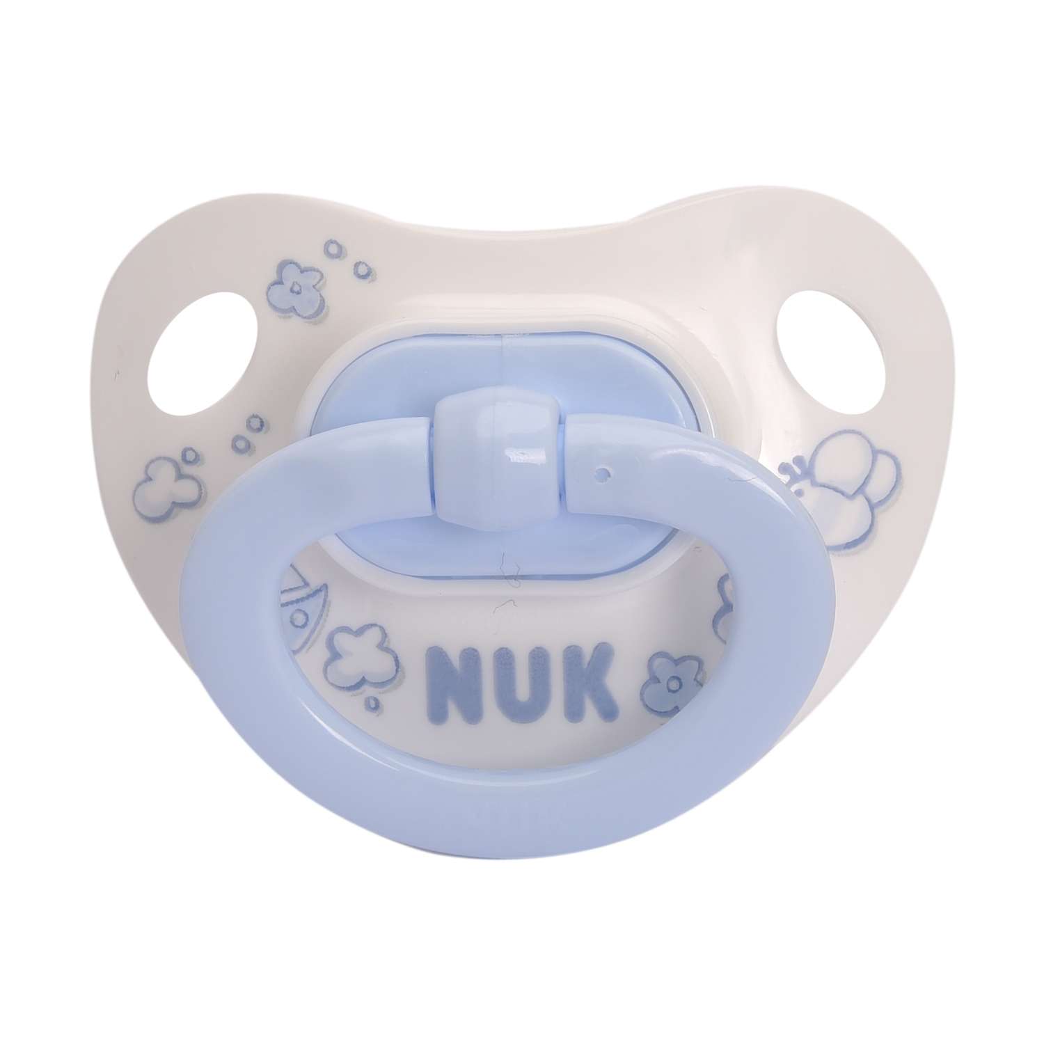 Пустышка для сна Nuk Baby Blue с кольцом (силикон) размер 1 (с рождения) - фото 1