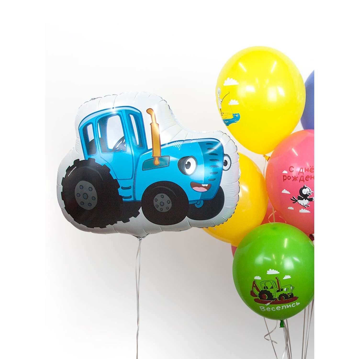 Воздушный шар Falali Синий трактор 66 см - фото 2