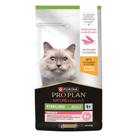Корм для кошек PRO PLAN Nature Elements стерилизованных курица 1.4кг