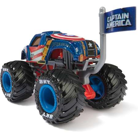 Монстр-трак Monster Jam Marvel Captain America 1:64 синий