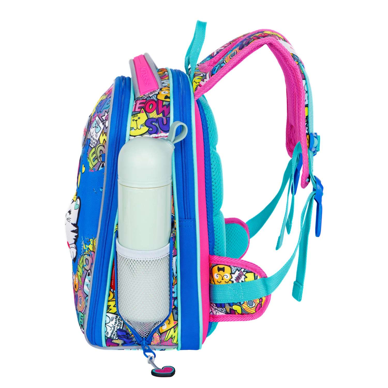 Рюкзак школьный ACROSS с наполнением: мешок для обуви пенал папка и брелок - фото 4