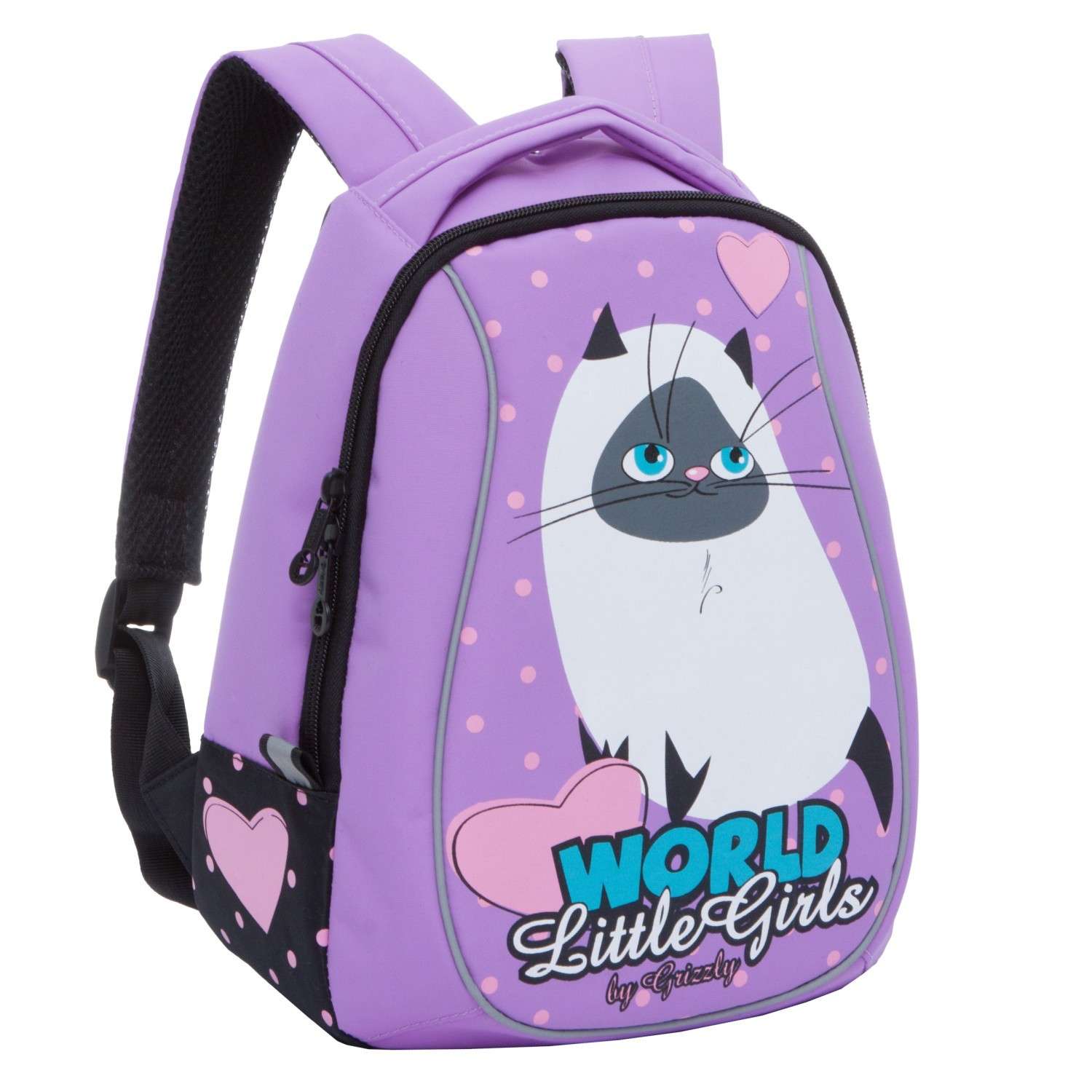 Рюкзак для девочки Grizzly Кошка Фиолетовый - фото 2