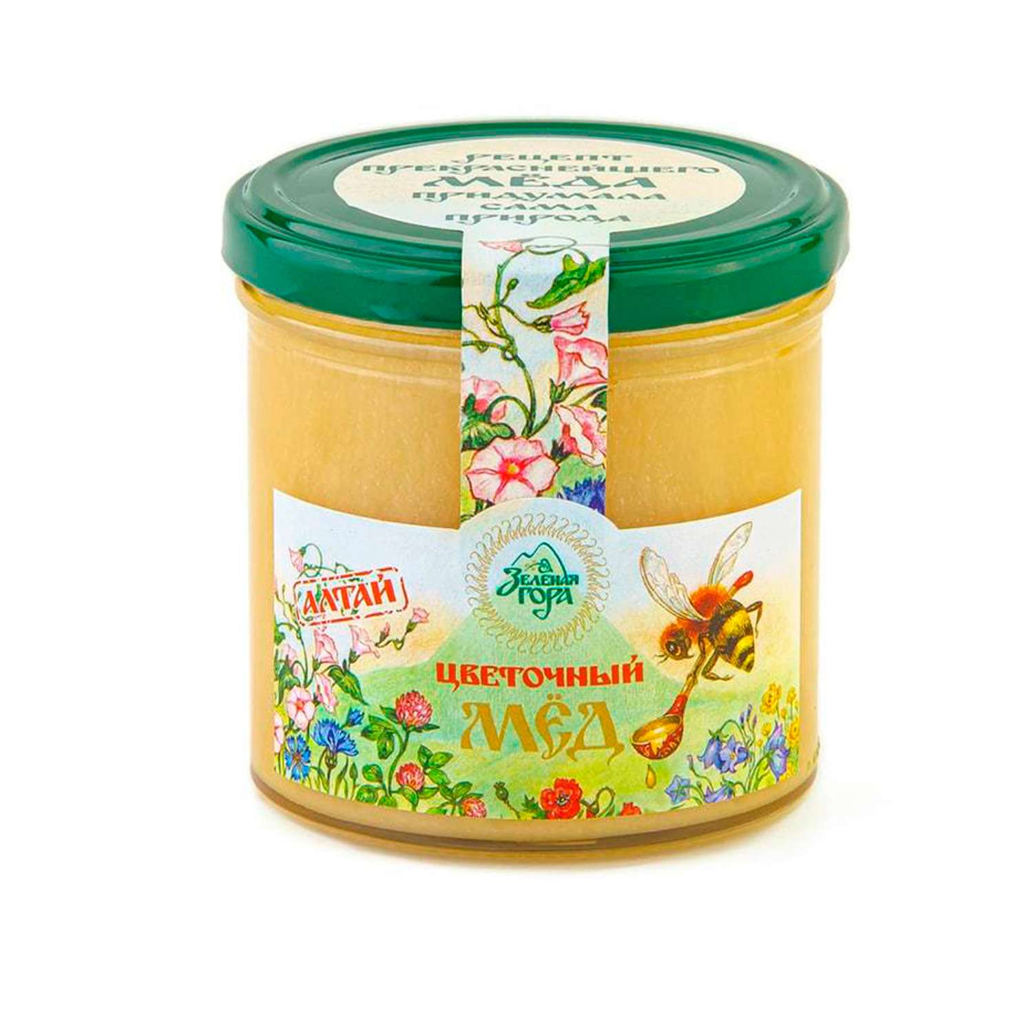 Мед Зеленая гора пчелиный натуральный Цветочный 400 мл - фото 1